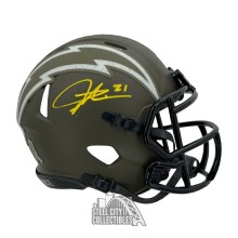 LaDainian Tomlinson Autographed San Diego Chargers Salute to Service Mini Football Helmet - BAS