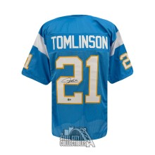 LaDainian Tomlinson Autographed San Diego Blue Custom Football Jersey - BAS