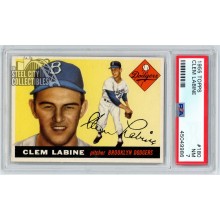 Clem Labine 1955 Topps Card #180 PSA 7 NM