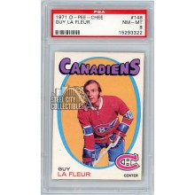 Guy Lafleur 1971-72 O-Pee-Chee Hockey Rookie Card #148 PSA 8
