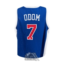 Lamar Odom Autographed Los Angeles Custom Blue Basketball Jersey - JSA