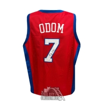 Lamar Odom Autographed Los Angeles Custom Red Basketball Jersey - JSA