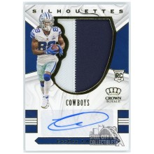 CeeDee Lamb 2020 Panini Chronicles Crown Royale Silhouette Prime Rookie Patch Autograph Card #CSA-CL 14/25