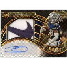 CeeDee Lamb 2020 Panini Select Black Rookie Nike Swoosh Logo Patch Autograph Card #JRS-CDL 1/1