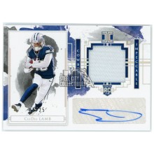 CeeDee Lamb 2020 Panini Impeccable Silver Rookie Patch Autograph Card #RPA-CL 02/25