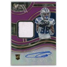 CeeDee Lamb 2020 Panini Select Rookie Signature Memorabilia Purple Prizm Patch Autograph Card #RSM-CDL 06/49