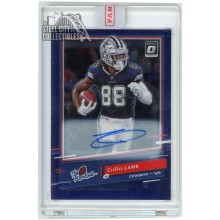 CeeDee Lamb 2020 Panini Donruss Optic The Rookies Purple Stars Prizm Autograph Card #TR-CL 23/25
