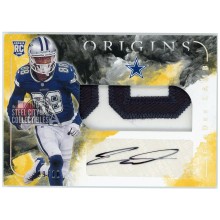 CeeDee Lamb 2020 Panini Origins Rookie Jumbo Patch Autograph Gold #108 09/10