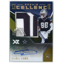 CeeDee Lamb 2020 Panini XR Rookie Xcellence Gold Patch Autograph Card #RXC-CL 02/10