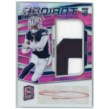 CeeDee Lamb 2020 Panini Prizm Spectra Football Neon Pink Rookie Patch Autograph Card #4 22/25