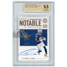 CeeDee Lamb 2020 Panini Encased Rookie Notable Signatures Card #RNS-CL 44/75 BGS 9.5 Gem Mint
