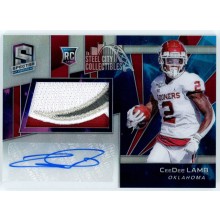 CeeDee Lamb 2020 Panini Chronicles Draft Spectra Rookie Patch Auto Card 1/2