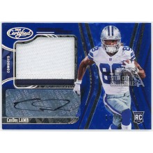 CeeDee Lamb 2020 Panini Certified Freshman Fabric Mirror Signatures Blue Rookie Patch Autograph Card #205 04/20