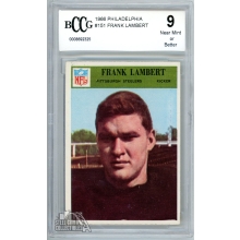 Frank Lambert 1966 Philadelphia Football Card #151 BCCG 9 NM+