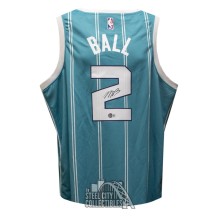 Lamelo Ball Autographed Hornets Nike Jordan Teal Jersey - BAS