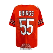 Lance Briggs Autographed Chicago Custom Orange Football Jersey - JSA