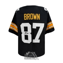 Larry Brown Autographed Pittsburgh Custom Black Football Jersey - JSA