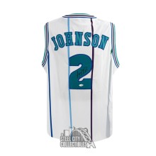 Larry Johnson Autographed Grandmama Custom White Basketball Jersey - JSA (New Sticker)