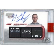 Nicholas Latifi 2022 Topps Dynasty F1 Triple Relic Patch Autograph Card #SDTRA-NLII 5/10