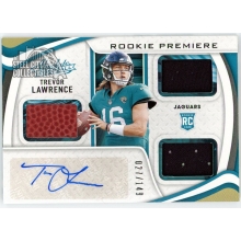 Trevor Lawrence 2021 Panini Absolute Rookie Premiere Autograph Card #201 27/149