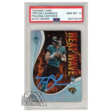 Trevor Lawrence 2021 Panini Phoenix Heat Wave Autograph RC Card #13 PSA/DNA 10 (Light Blue)