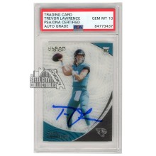 Trevor Lawrence 2021 Panini Chronicles Clear Vision Autograph RC Card #CVR-1 PSA/DNA 10