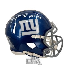 Lawrence Taylor HOF 99 Autographed New York Speed Mini Football Helmet - BAS