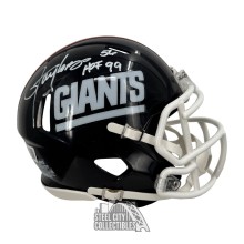 Lawrence Taylor HOF 99 Autographed New York Throwback 80-99 Mini Football Helmet - BAS