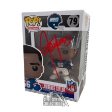 Lawrence Taylor Autographed New York Giants Funko Pop - BAS (Red Ink)