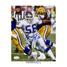 Lawrence Taylor Autographed New York 8x10 Football Photo - JSA (White Jersey)