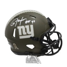 Lawrence Taylor Autographed New York HOF 99 Salute to Service Mini Football Helmet - BAS
