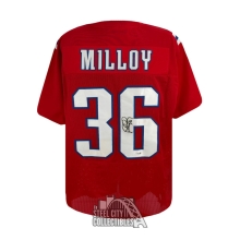 Lawyer Milloy Autographed New England Custom Red Football Jersey - JSA