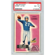 Bobby Layne 1955 Bowman Card #71 PSA 8 NM-MT