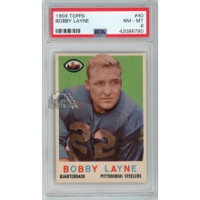Bobby Layne 1959 Topps Football Card #40 PSA 8 NM-MT
