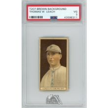 Thomas W. Leach 1912 Recruit Little Cigars T207 Brown Background Card PSA 3 VG