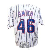 Lee Smith Autographed Chicago Custom White Pinstripe Jersey - BAS