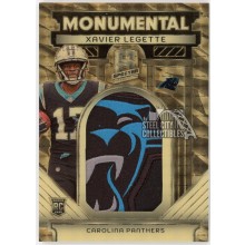 Xavier Legette 2024 Panini Spectra Monumental Gold Vinyl Rookie Logo Patch Card #MM-XLE 1/1
