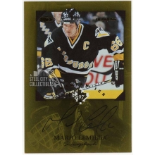 Mario Lemieux 1996-97 Donruss Canadian Ice Scrapbook Autograph Card 373/500