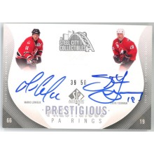 M Lemieux & S Yzerman 2010-11 Upper Deck SP Authentic Dual Autograph Card 39/50