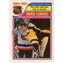 Mario Lemieux 1985-86 O-Pee-Chee Rookie Scoring Leaders Card #262
