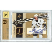 Mario Lemieux 2006-07 Upper Deck SPX Flashback Fabrics Autograph Card #135 BGS 9.5 (Edges Chipped)