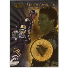 Mario Lemieux 1996-97 Pinnacle Mint Collection Gold Logo Coin Card #1