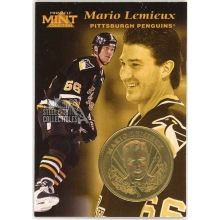 Mario Lemieux 1996-97 Pinnacle Mint Collection Gold Coin Card #1