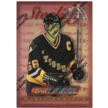 Mario Lemieux 1995-96 Topps Finest Refractor Card #150