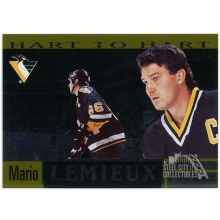 Mario Lemieux 1996-97 Donruss Elite Hart To Hart Auto Card #5 Of 6 0111/1996