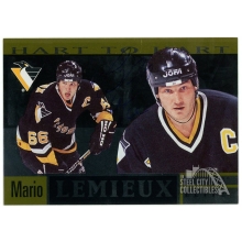 Mario Lemieux 1996-97 Donruss Elite Hart To Hart Auto Card #2 Of 6 0033/1996
