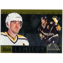 Mario Lemieux 1996-97 Donruss Elite Hart To Hart Auto Card #6 Of 6 0086/1996