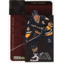 Mario Lemieux 1996-97 Upper Deck Collector's Choice You Crash The Game Gold Die-Cut Card #CR5