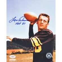 Len Dawson Autographed Pittsburgh Steelers 8x10 Photo (HOF 87) - JSA COA