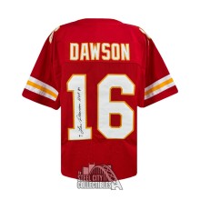 Len Dawson HOF Autographed Kansas City Custom Red Football Jersey - BAS (1 Signed)